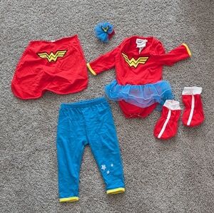 Wonder Woman Costume Baby Girl Red/Blue Size 6-12 Months